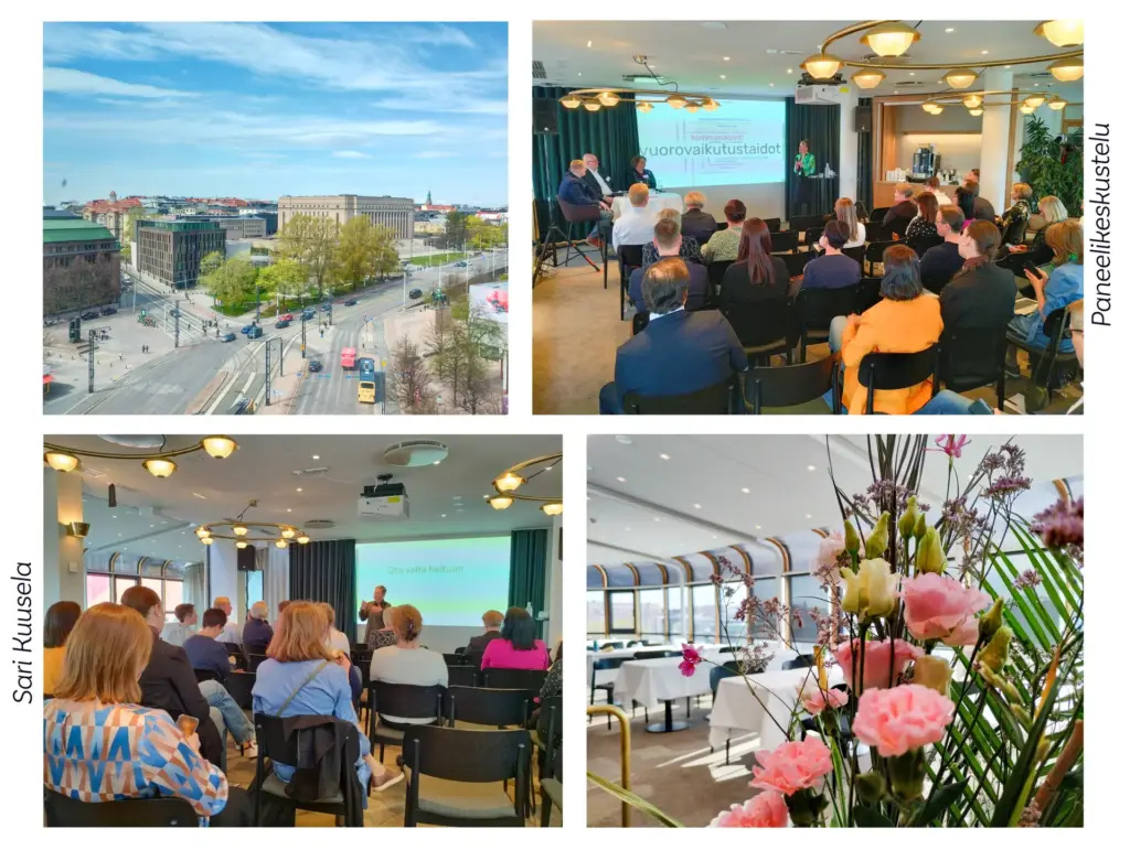 Kevätseminaari2025 kombokuva puhujia ja tunnelmia